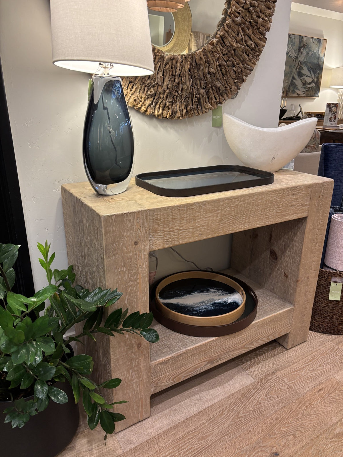 Framed Console with Shelf