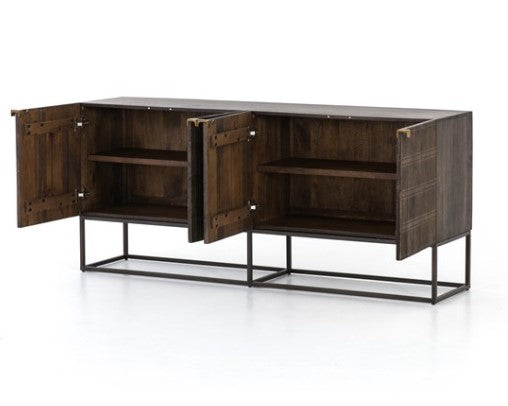 Kirby Sideboard - Carved Vintage Brown