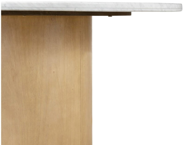 Pilar 48" Dining Table - White Marble