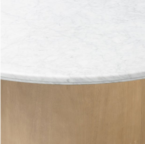 Pilar 48" Dining Table - White Marble