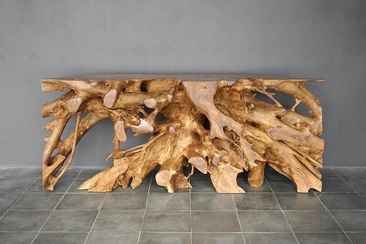 Teak Root Console Table