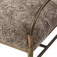 Amber 76" Shearling Bench - Taupe