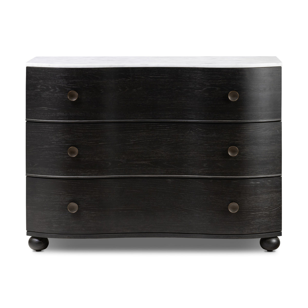 Tegan Marble Chest - Distressed Black