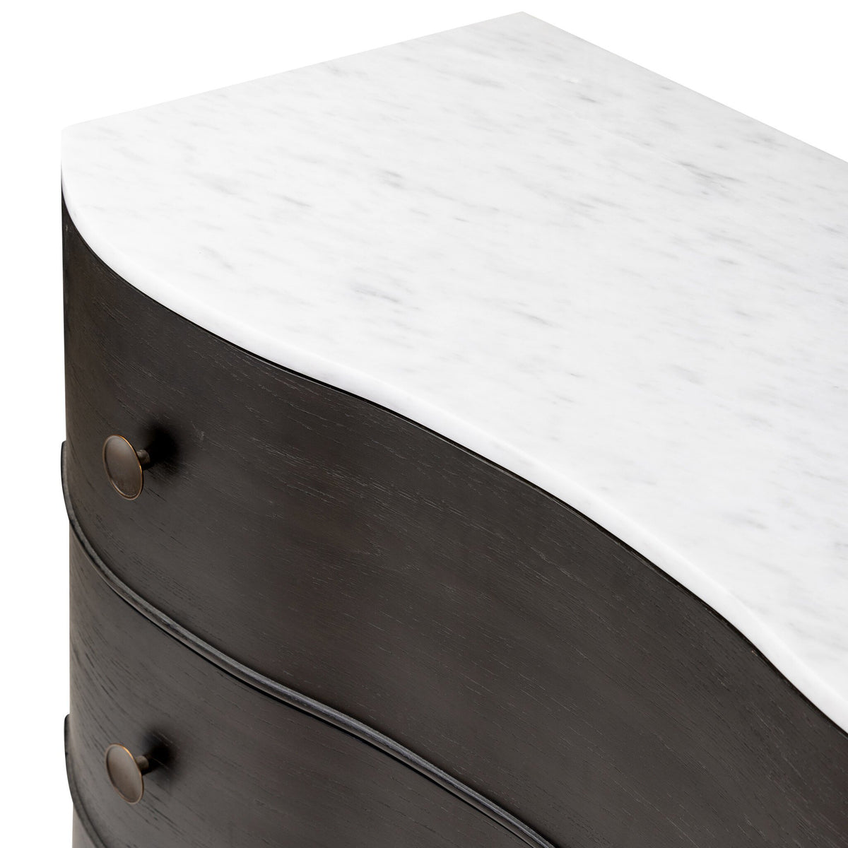 Tegan Marble Chest - Distressed Black