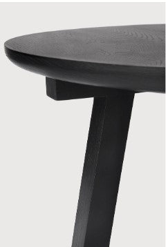 Tripod Side Table - Varnished Oak Black