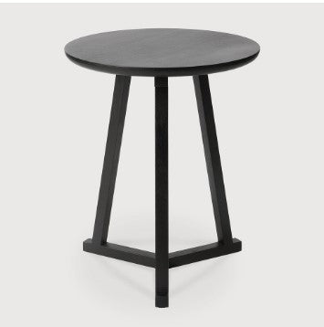 Tripod Side Table - Varnished Oak Black