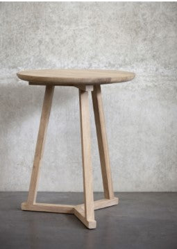 Tripod Side Table - Varnished Oak