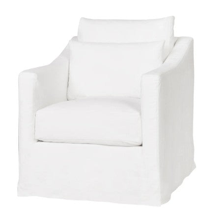 Rebecca Swivel Chair - Denim White