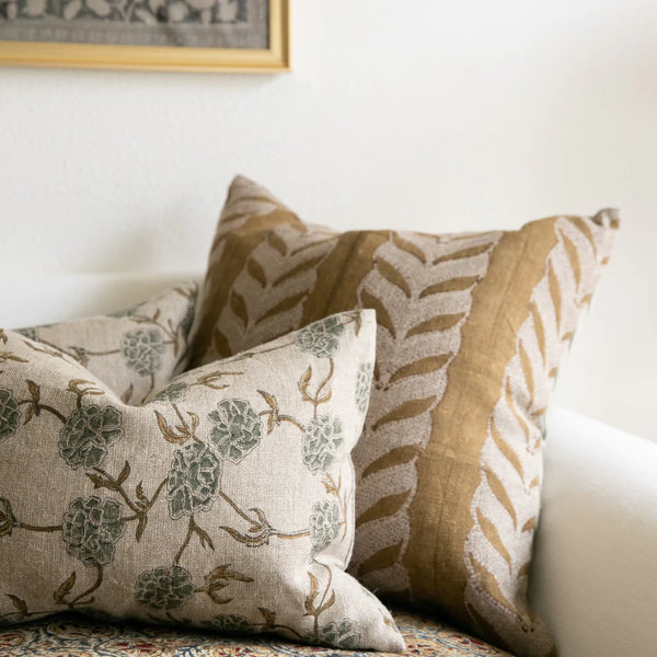 Modern Marigold Pillow - Olive