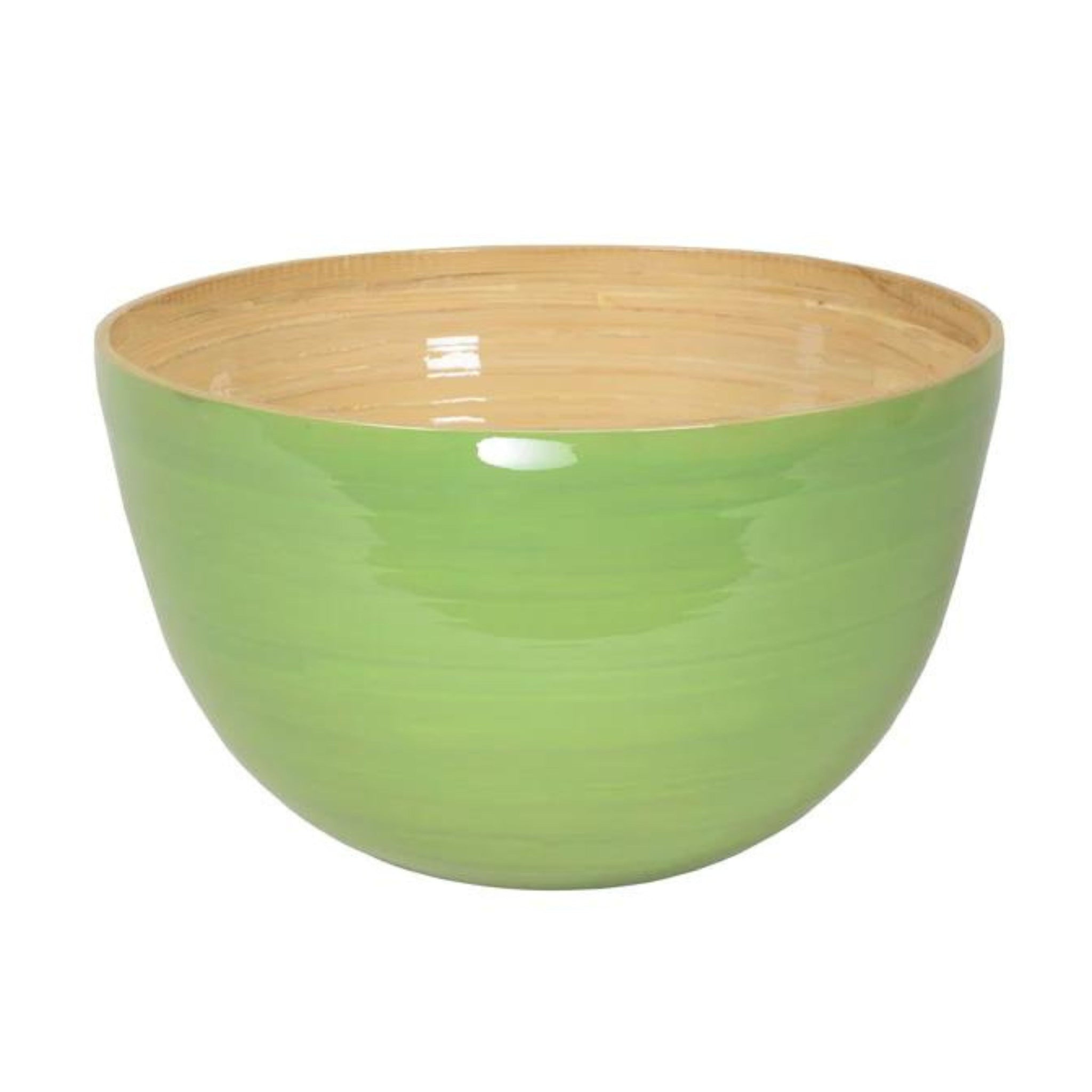 XL Tall Lacquered Bamboo Serving Bowl