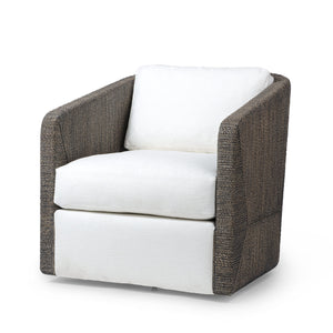 Carmine Swivel Lounge Chair - Mocha Wash