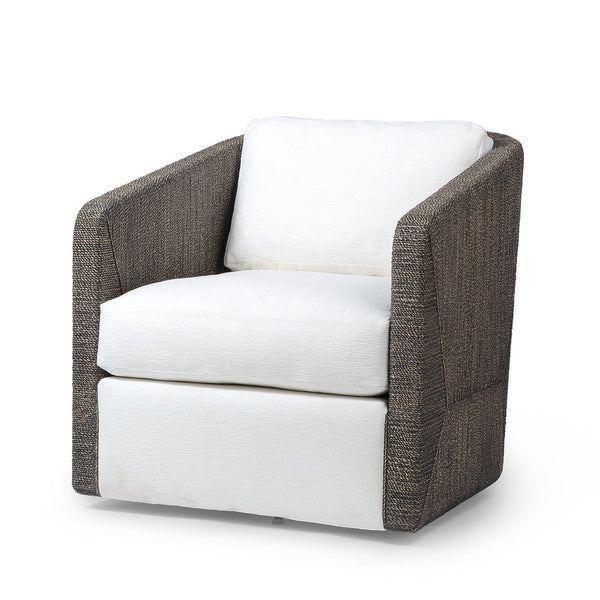 Carmine Swivel Lounge Chair - Mocha Wash