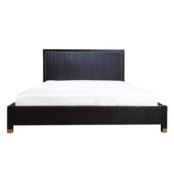 Clara Bed - Onyx/Brass