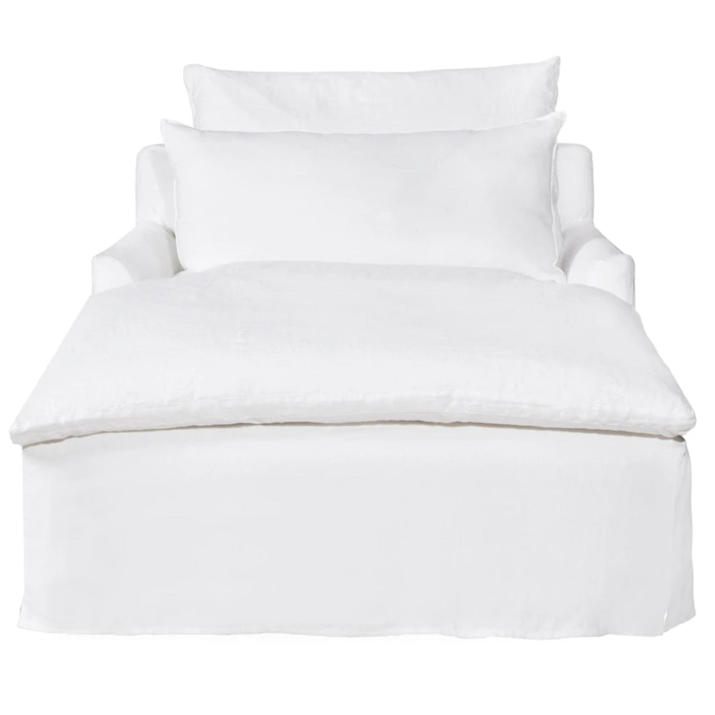 Donato Double Chaise - Otis White