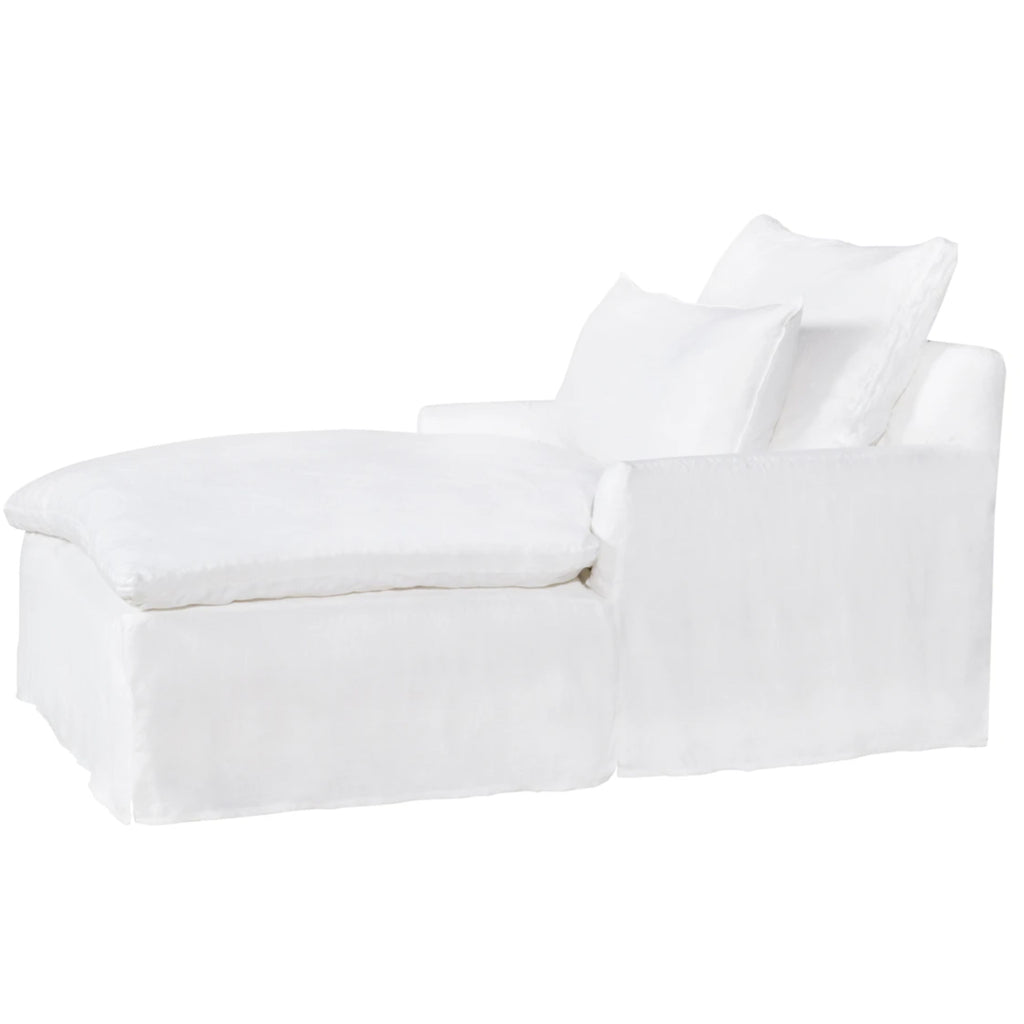 Donato Double Chaise - Otis White