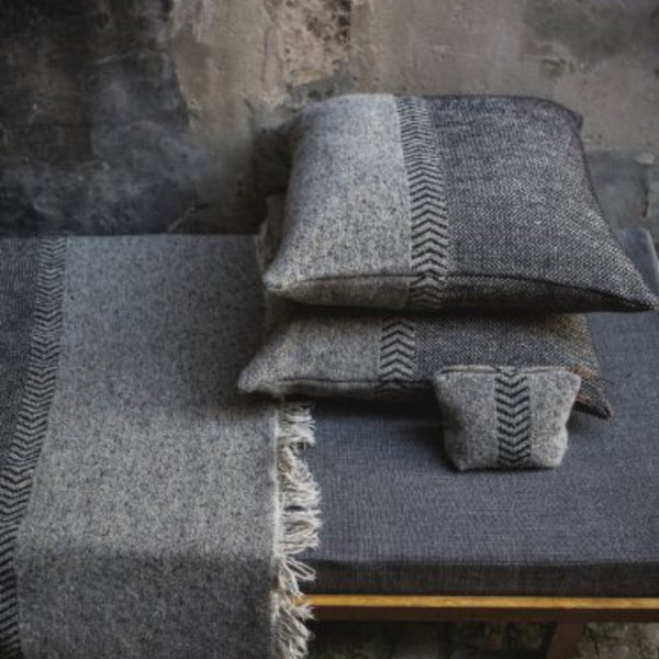 Jules Throw - Black Herringbone