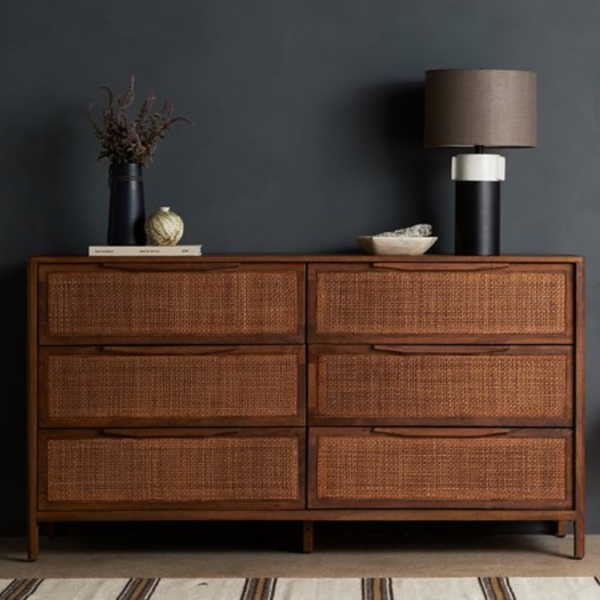 Melbourne 6 Drawer Dresser - Brown