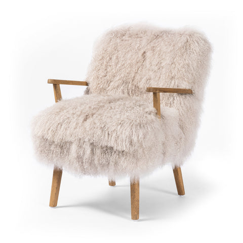 Mongolian Chair - Taupe Fur