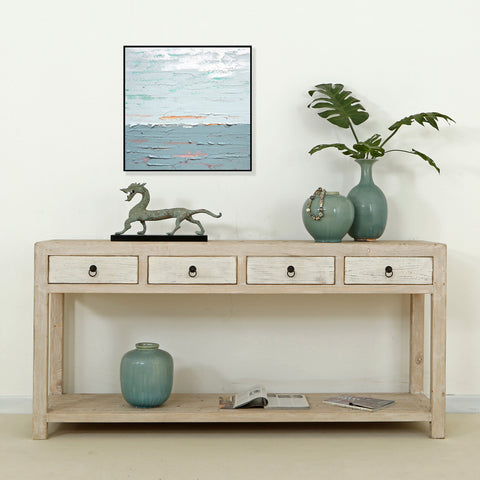 Naples Two-Tone 4-Drawer Console Table