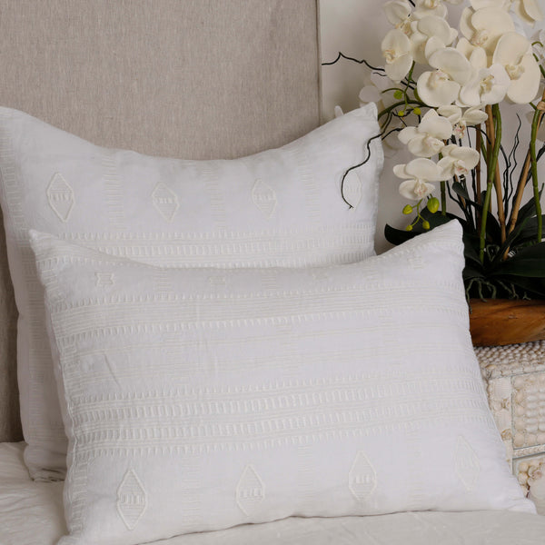 Racer Pillow Sham - White