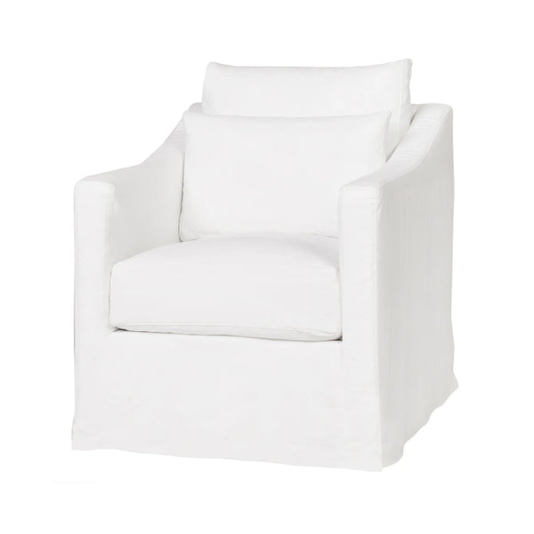 Rebecca Swivel Chair - Luna White