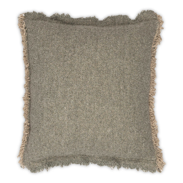 Riley Frayed Pillow - Sage