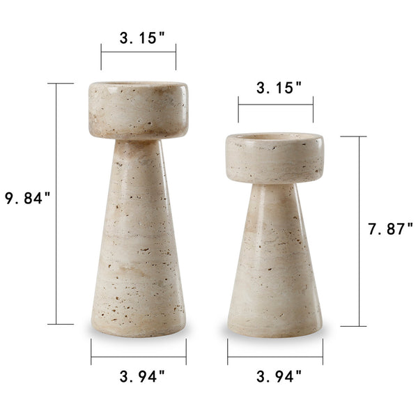 Travertine Candle Holder