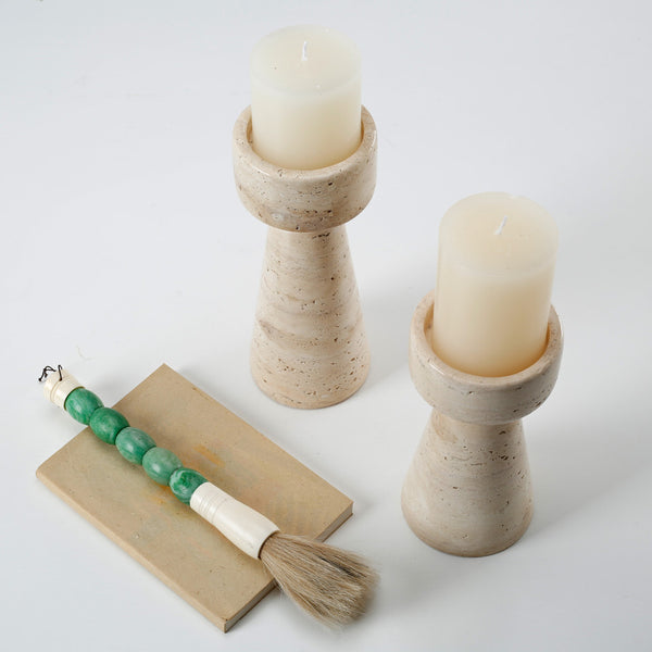 Travertine Candle Holder