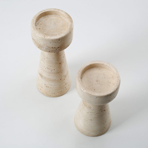 Travertine Candle Holder