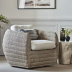 Ventura Swivel Lounge Chair - Whitewash