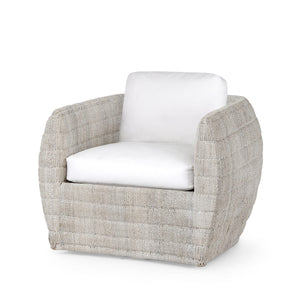 Ventura Swivel Lounge Chair - Whitewash