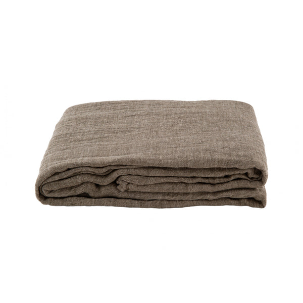 Voile Mele Throw - Kaki & Natural