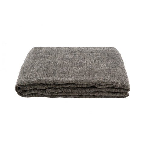 Voile Mele Throw - Natural & Black