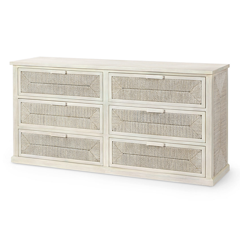 Santa Barbara 6 Drawer Dresser - White Wash