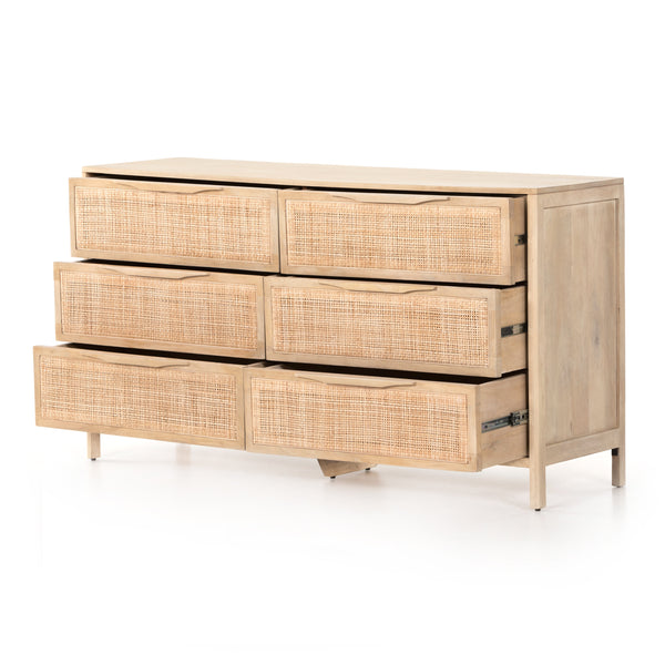 Melbourne 6 Drawer Dresser - Natural