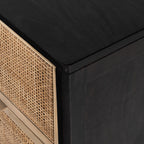 Melbourne 6 Drawer Dresser - Black & Natural