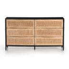 Melbourne 6 Drawer Dresser - Black & Natural