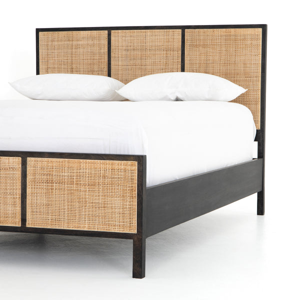 Melbourne Bed - Black & Natural