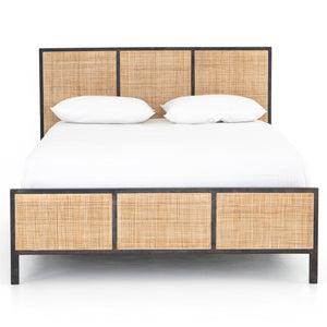 Melbourne Bed - Black & Natural