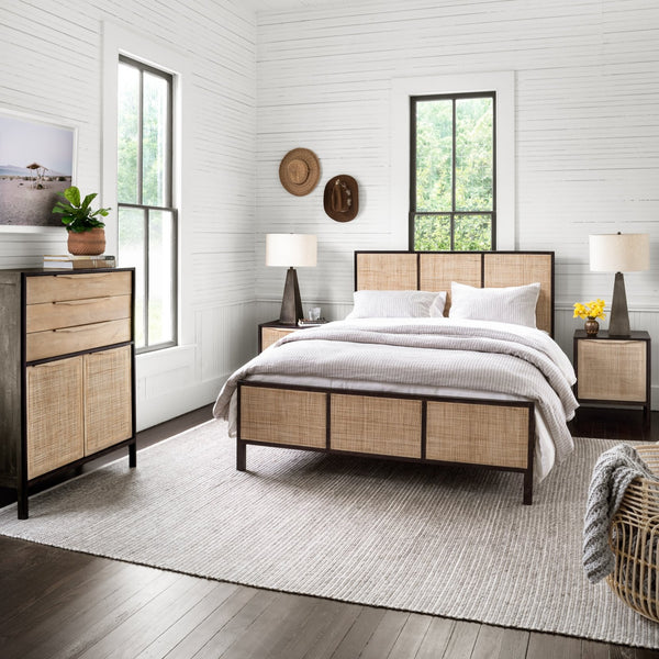 Melbourne Tall Dresser - Black & Natural