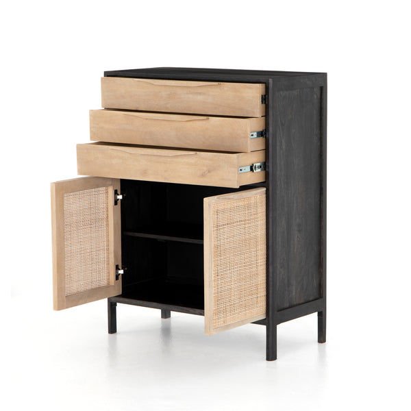 Melbourne Tall Dresser - Black & Natural
