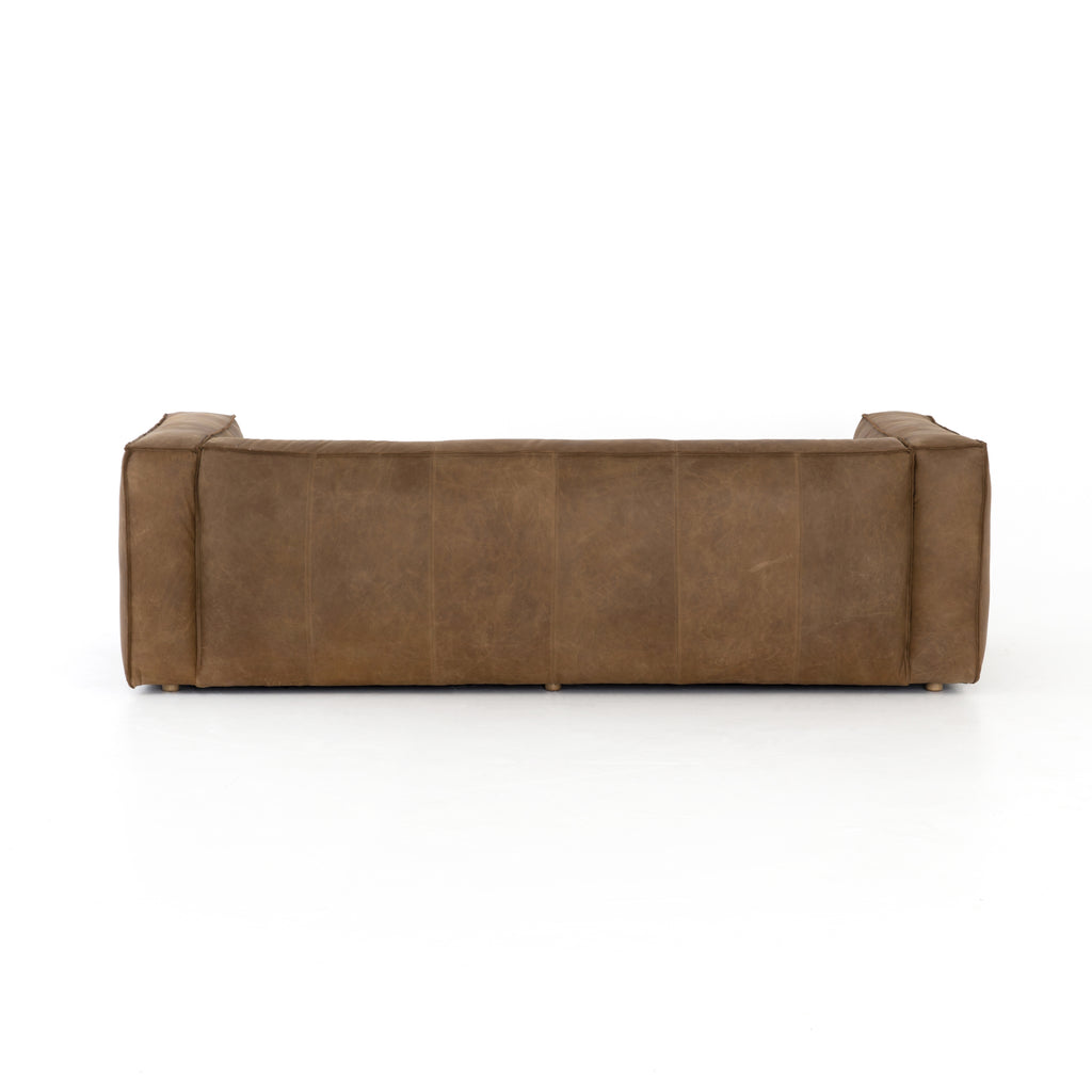 Naomi 99in Sofa - Caramel Leather