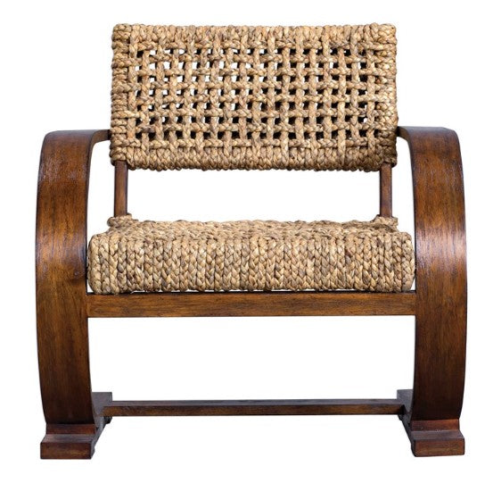 Remi Woven Accent Chair - Pecan