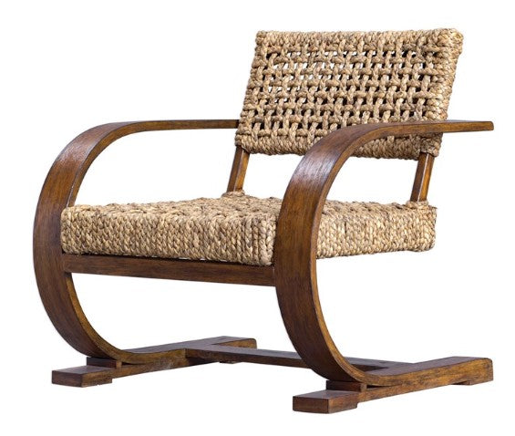 Remi Woven Accent Chair - Pecan