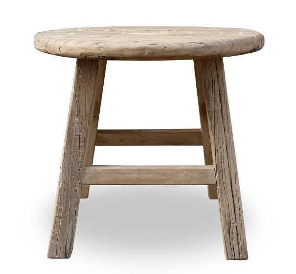 Round Side Table - Natural Elm