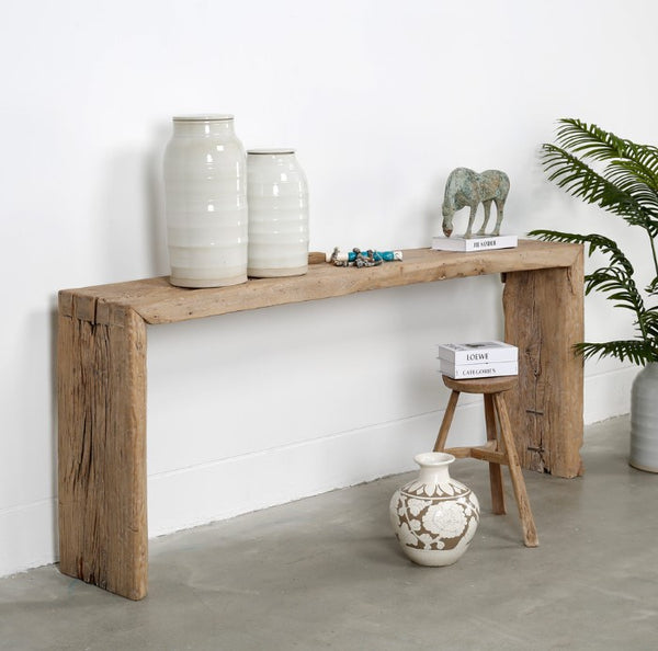 Weathered Waterfall Console Table